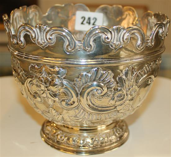 Edwardian silver rose bowl